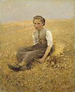 Hugo Salmson The Little Gleaner oil